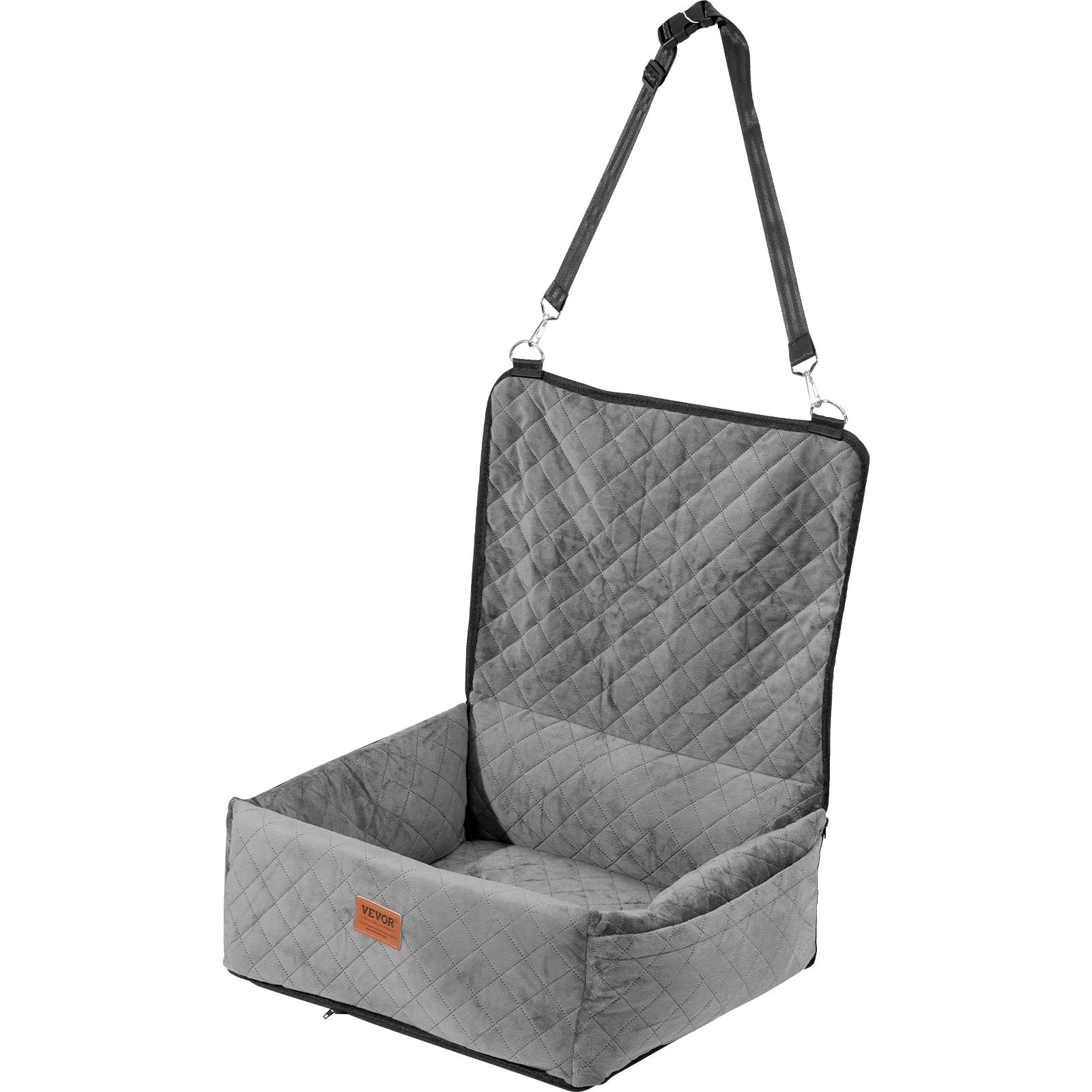 Hunde-Autositz „Reiseburg" – Boostersitz mit Stautasche & Sicherheitsgurt